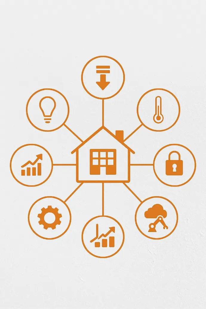 Illustration zu Gebäude- und Industrieautomation in Baden bei Wien.