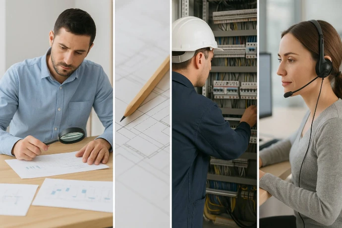 Realistische Arbeitsschritte in der Elektrotechnik in Baden bei Wien – Planung, Installation und Betreuung.