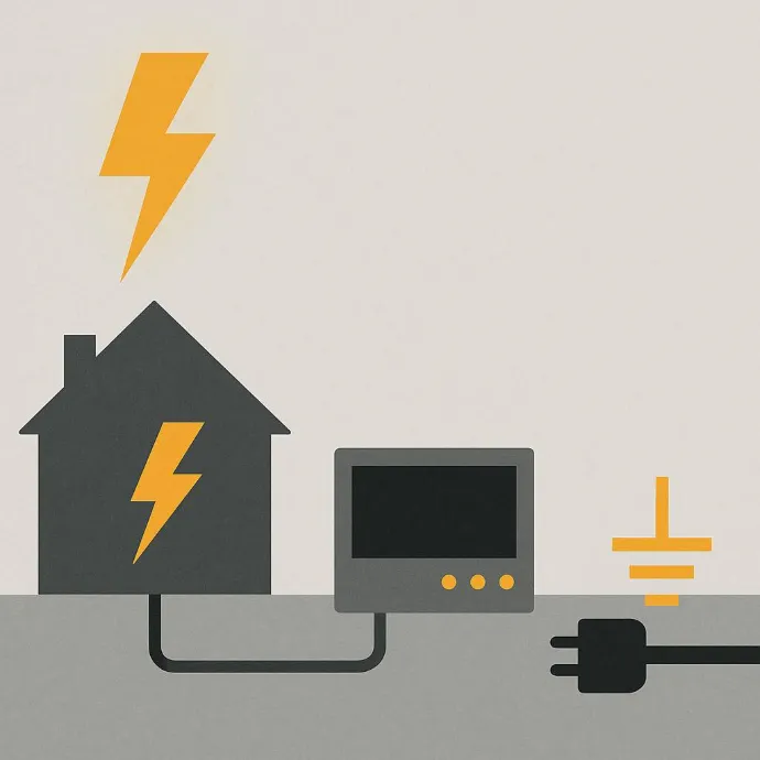 Illustration zu Blitz- und Überspannungsschutz in Baden bei Wien.